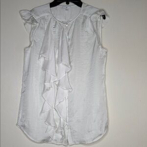 Gap ruffle front blouse